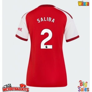 Arsenal William Saliba #2 Replica Home Stadium Shirt for Women 2026-27 Short Sleeve